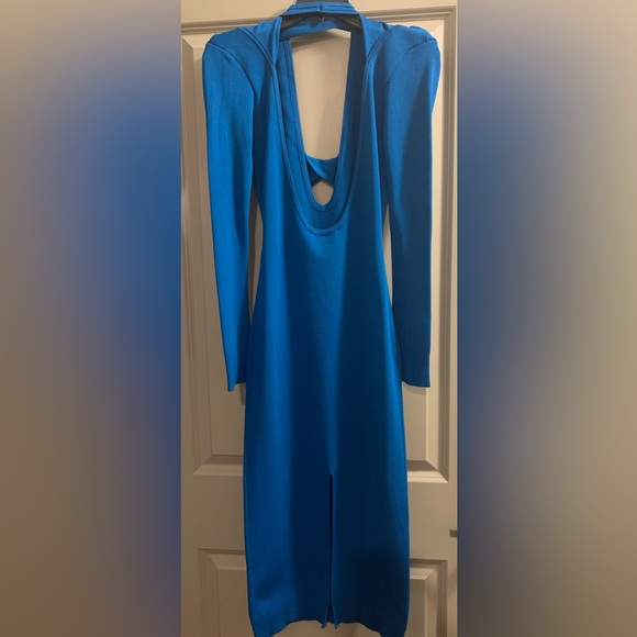 Monse Cutout Knit Bodycon Midi Dress Open Back Long Sleeves Size S NWT - Picture 12 of 16